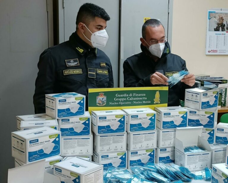 Caltanissetta, sequestrate 4150 mascherine FFP2 per bambini ‘non conformi’