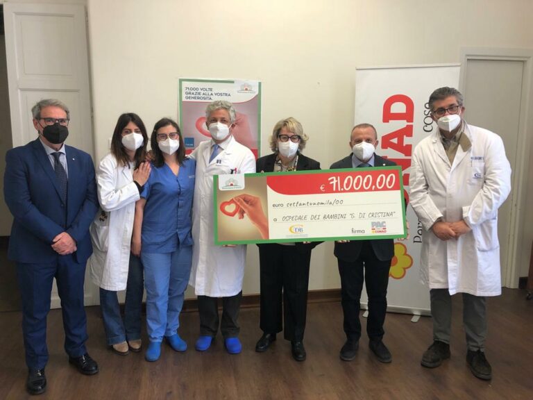 Palermo, Conad dona 71 mila euro a sostegno dell’Ospedale dei Bambini