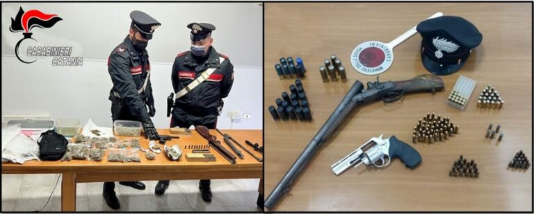 Catania, 32 armi sequestrate da inizio 2022: 12 gli arresti