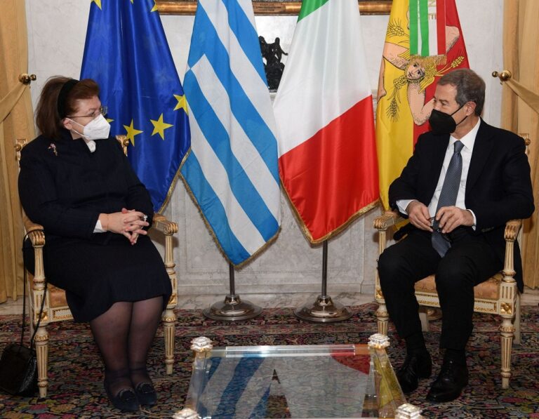 Musumeci riceve il ministro della Cultura della Repubblica Greca