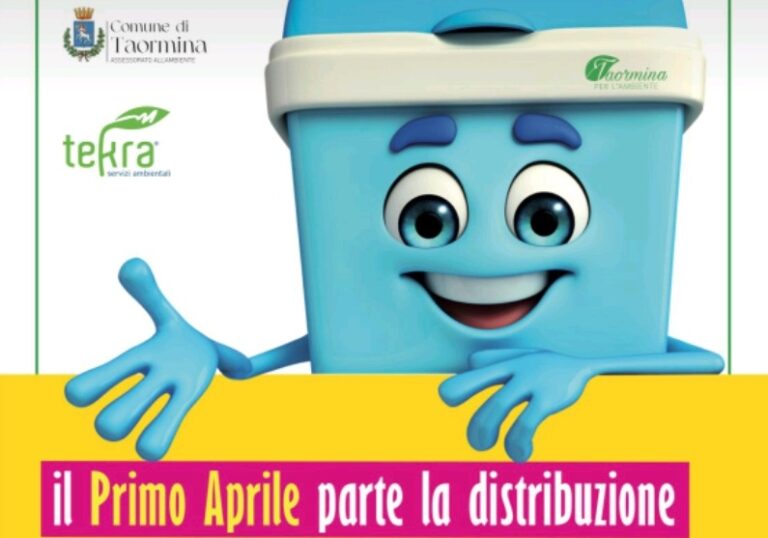 Differenziata a Taormina: 1 aprile la distribuzione dei kit per utenze domestiche