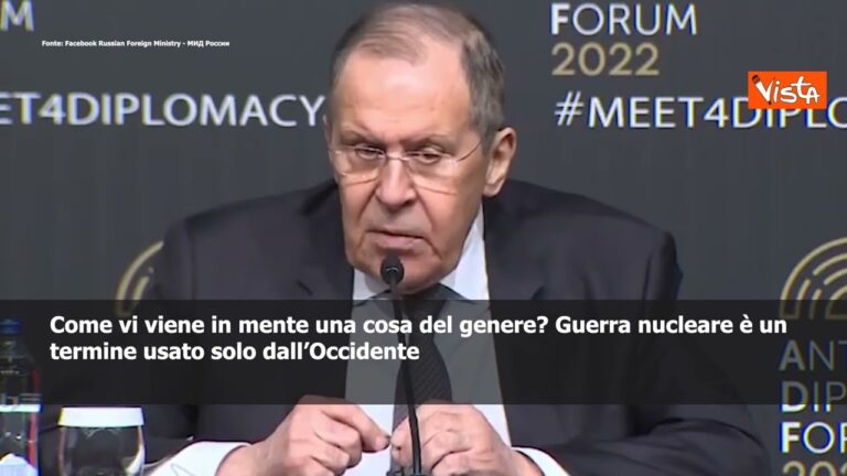 Lavrov: “Non credo ci sarà guerra nucleare”