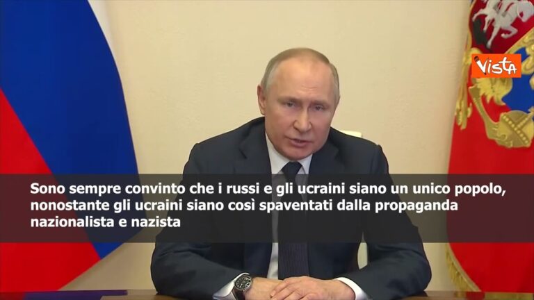 Putin: “Ucraini e russi sono stesso popolo”