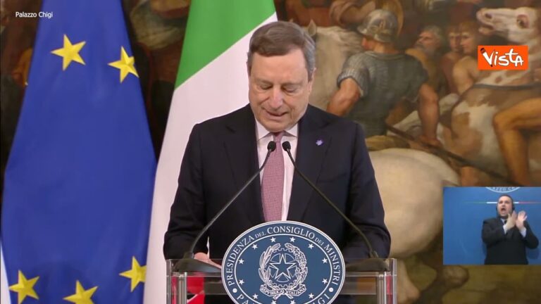 Draghi: “Pronti ad altre sanzioni alla Russia”