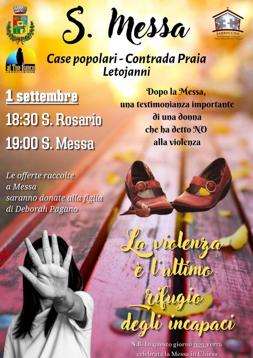 Letojanni non dimentica Deborah Pagano: giovedì una Messa per lei