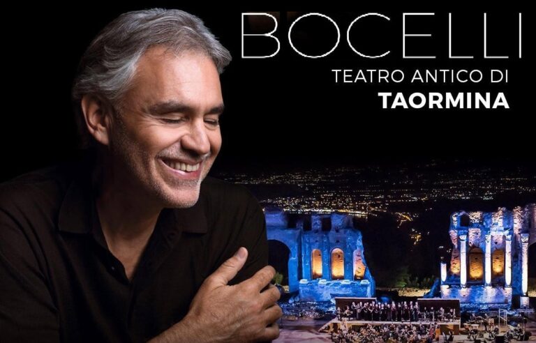 Andrea Bocelli in concerto a Taormina nel 2023