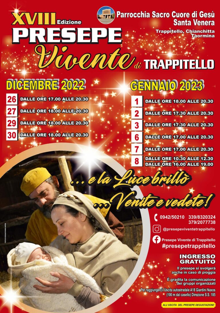 Torna il Presepe Vivente a Trappitello: dal 26 dicembre la 18esima edizione