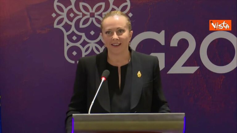 Meloni: Italia unica al G20 con premier donna” (VIDEO)