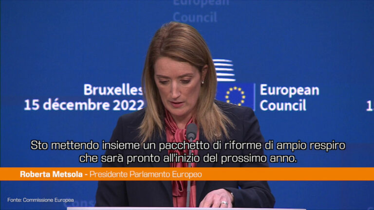 Qatargate, Metsola: “Riforme profonde in arrivo” (VIDEO)
