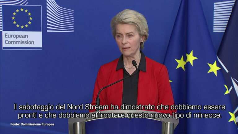 Von der Leyen: “Task force Ue-Nato a difesa infrastrutture critiche” (VIDEO)