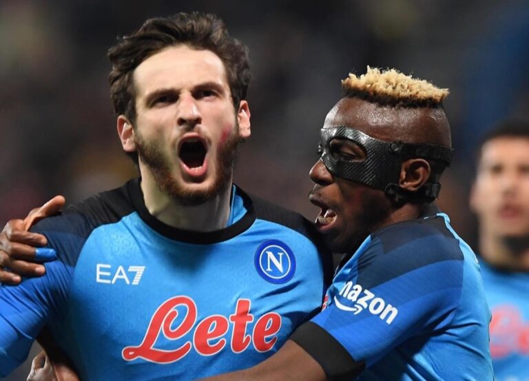Sassuolo-Napoli 0-2, altro show della coppia Kvara-Osimhen
