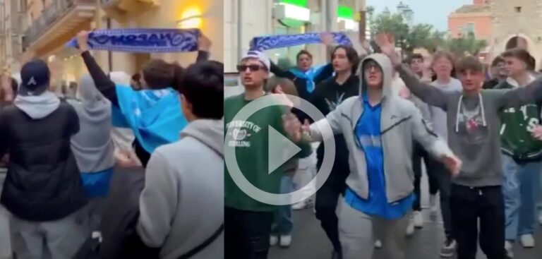 L’invasione dei tifosi del Napoli a Taormina è virale: “Sicilia splendida, il Sud torna campione”
