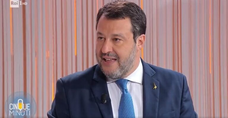 Salvini su Rai1: “Lavori Ponte dal 2024, a Taormina apro il raddoppio Rfi”