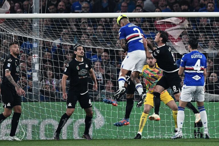 Verde risponde ad Amione, Sampdoria-Spezia 1-1