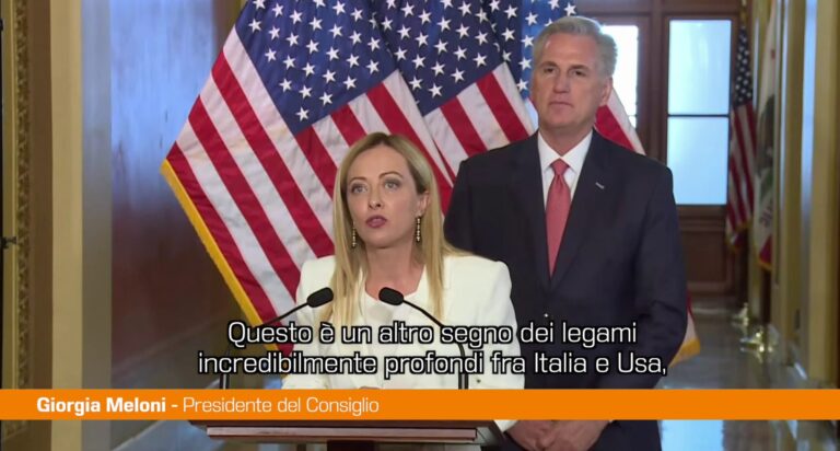 Meloni: “Relazioni essenziali tra Italia e Usa”