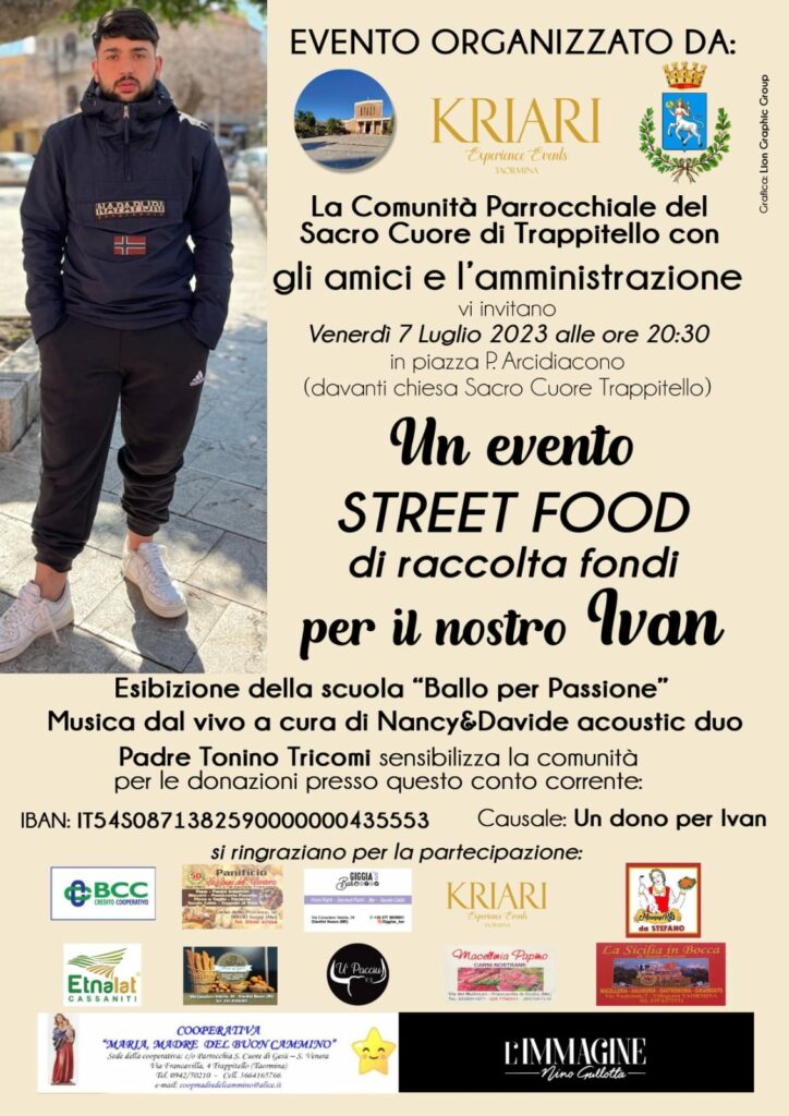 Il 7 luglio a Trappitello un evento per il nostro Ivan 1 evento per Ivan