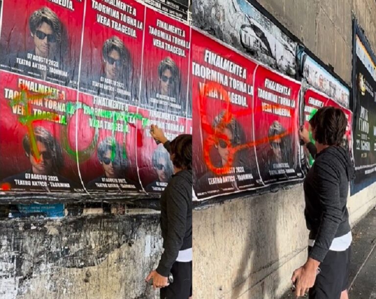 Incredibile Angelo Duro: così vandalizza i (suoi) manifesti a Taormina (VIDEO) Incredibile Angelo Duro: così vandalizza i (suoi) manifesti a Taormina (VIDEO)