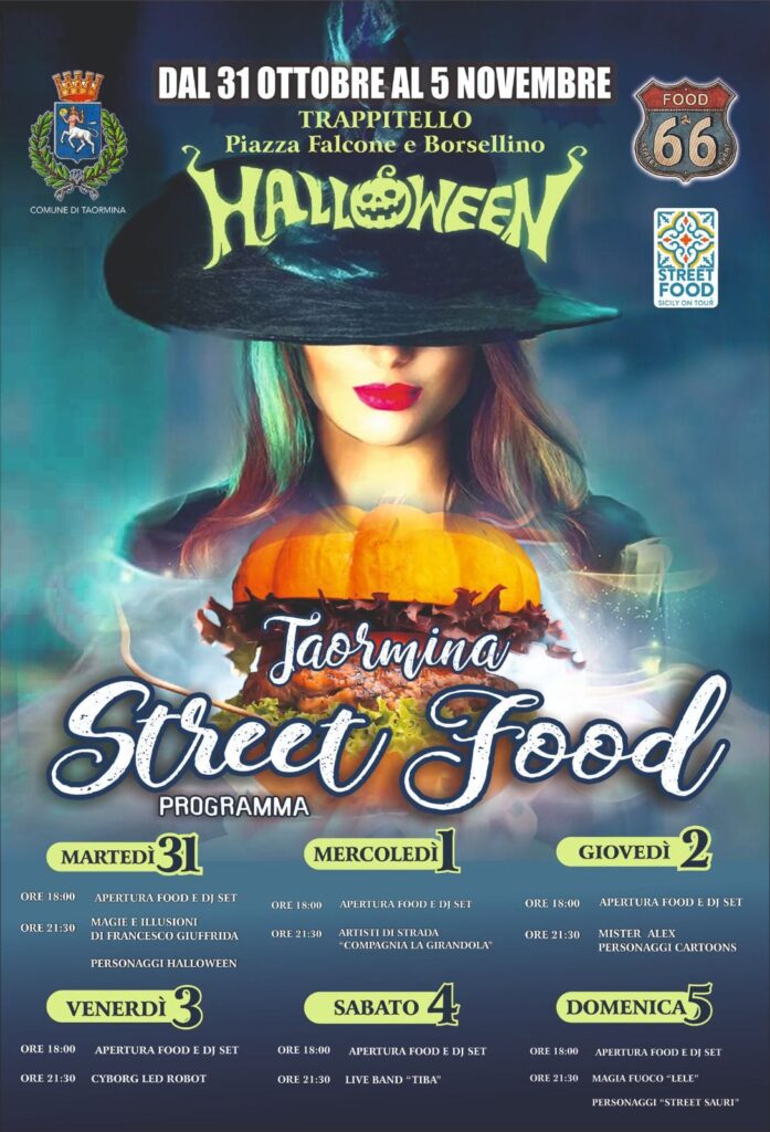 Halloween con Taormina Street Food, dal 31/10 al 5/11 a Trappitello 1 street foof