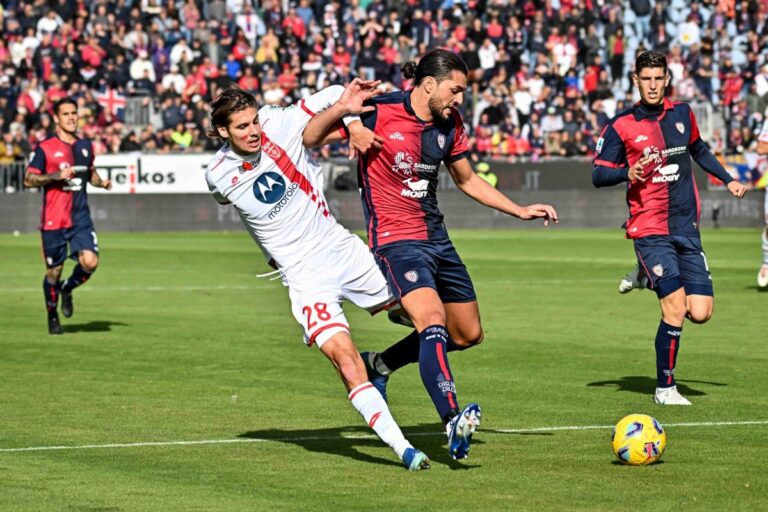 Maric risponde a Dossena, Cagliari-Monza in parità Maric risponde a Dossena, Cagliari-Monza in parità