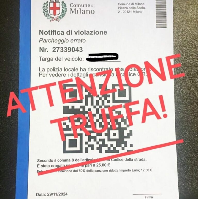 False multe sui parabrezza. Vigili ai cittadini: “E’ una truffa”