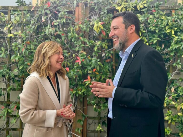 Colloquio Meloni-Salvini a Palazzo Chigi: “Piena sintonia”