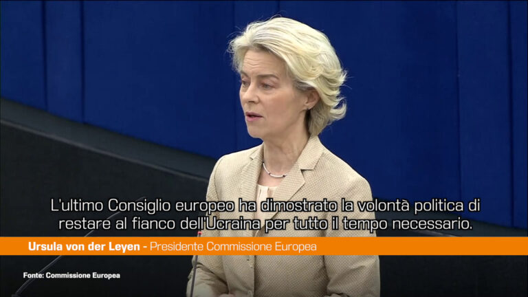 Von der Leyen: “Sosterremo l’Ucraina per tutto il tempo necessario”