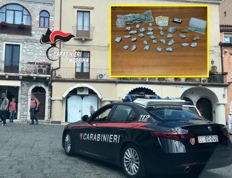 Droga per 800 dosi da spacciare, in manette un 22enne di Taormina