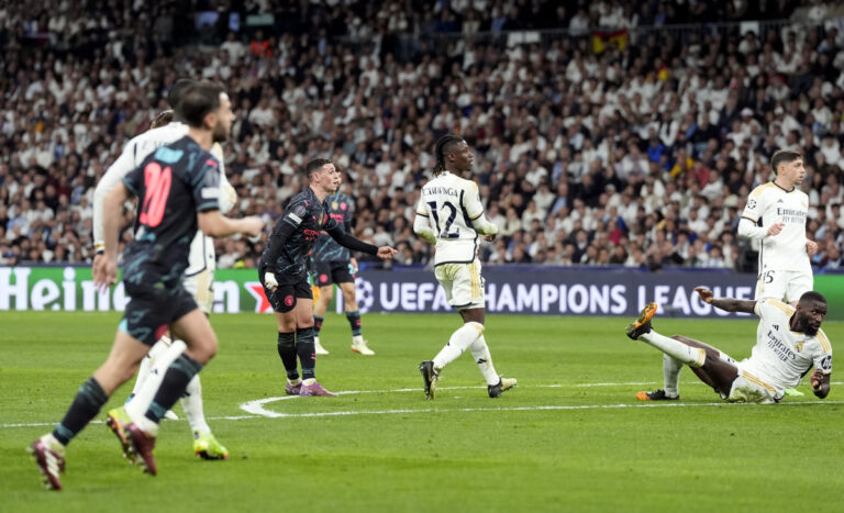 Real Madrid-Manchester City 3-3, gol e spettacolo al Bernabeu