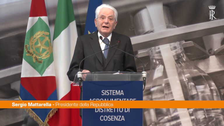 Mattarella: “L’Italia ha bisogno del rilancio del Sud”