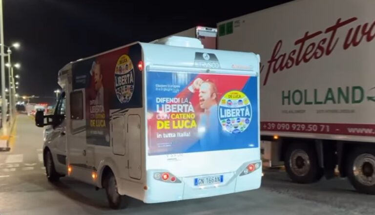Il sindaco di Taormina con il “Camper della Libertà” a Roma: “Obiettivo 4%”