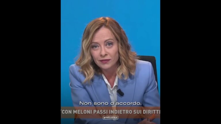 Meloni: “Per la sinistra utero in affitto è un passo in avanti”