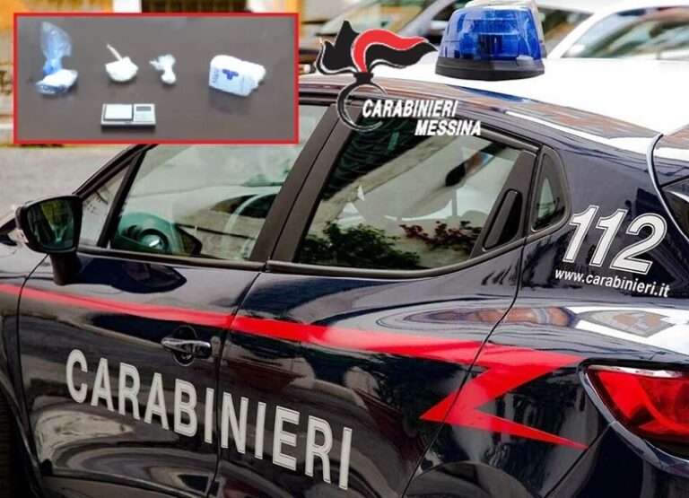 A spasso con la cocaina in tasca: Cc Taormina arrestano un 46enne