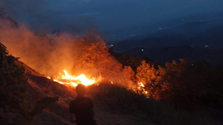 Incendio di vaste proporzioni a Castelmola: inferno a Trupiano