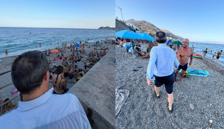 Ferragosto a Taormina, blitz del sindaco in spiaggia: “Li ho avvisati tutti”
