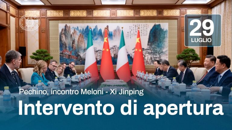 Pechino, l’incontro Meloni – Xi Jinping