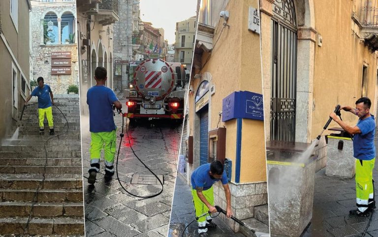 Asm Taormina: “Tutti i giorni si pulisce e si sanificano le vie”. Le frazioni: “Ci siamo anche noi”