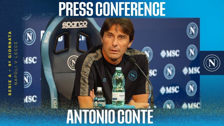 Napoli-Lecce, Conte in press conference