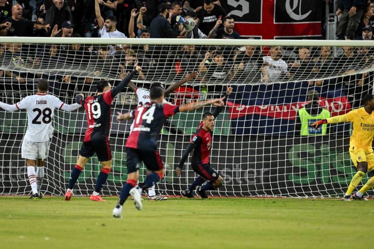 Cagliari-Milan 3-3 con grandi giocate ed eurogol