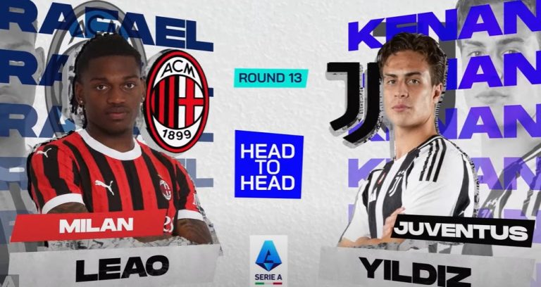 Milan-Juve, la sfida Leao-Yildiz