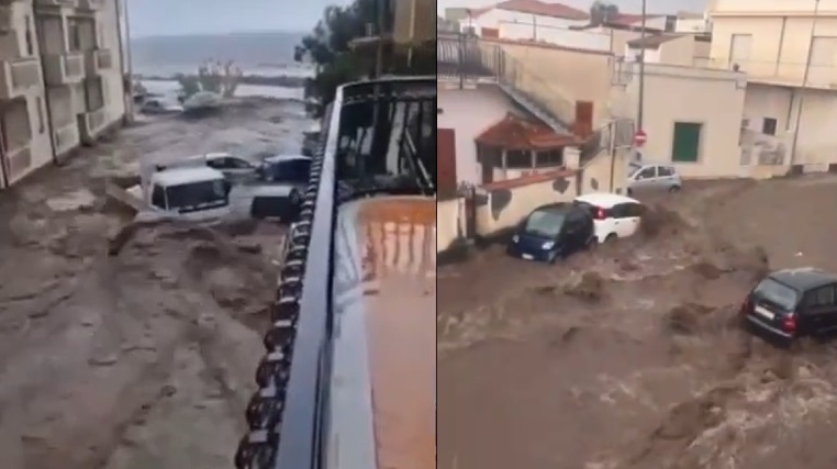 Maltempo in Sicilia, scene impressionanti: alluvione tra Giarre e Riposto (VIDEO)