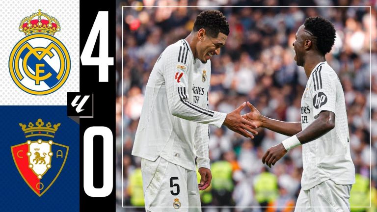 Real Madrid-Osasuna 4-0, highlights e gol
