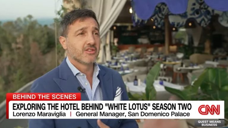 Maraviglia (gm San Domenico Taormina) alla CNN: “Impatto straordinario di White Lotus” (VIDEO) Maraviglia (gm San Domenico Taormina) alla CNN: “Impatto straordinario di White Lotus” (VIDEO)