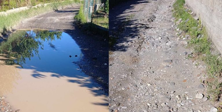 Giardini Naxos, il manto stradale della Via Zagari è un disastro: la protesta dei cittadini (VIDEO)