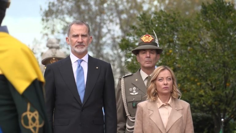 Meloni incontra il Re Felipe VI e la Regina Letizia di Spagna