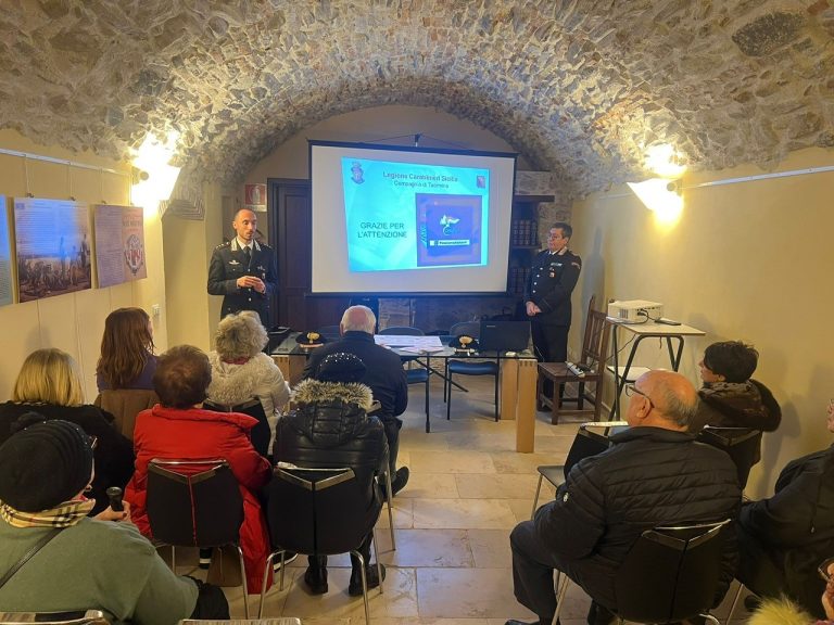 Truffe agli anziani, nuovo incontro dei Carabinieri di Taormina