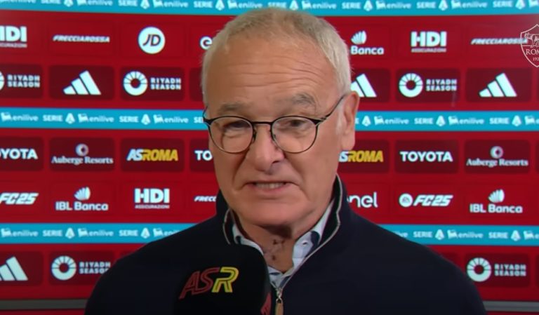 Roma Lazio 2-0, Ranieri nel dopo-gara