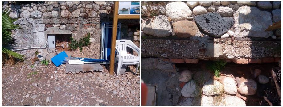isola bella pozzetto enel piastra in cemento e occhielli in ferro nel sito 3