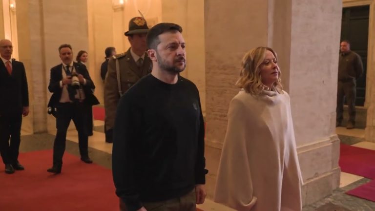 Incontro Meloni-Zelensky a Palazzo Chigi