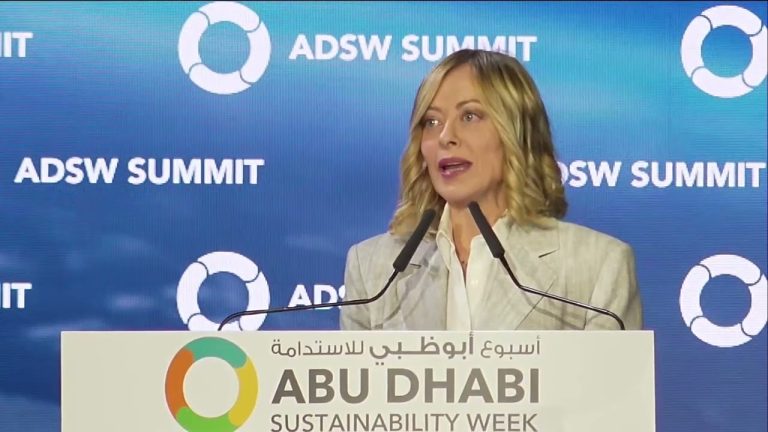 L’intervento del premier Meloni all’Abu Dhabi Sustainability Week L’intervento del premier Meloni all’Abu Dhabi Sustainability Week