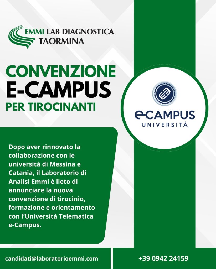 Laboratorio Analisi Emmi, al via convenzione con E-Campus. Prosegue la collaborazione con UniMe e UniCt 2 Laboratorio Analisi Emmi